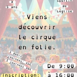 Stage pour enfant durant l’été. Ton enfant vivra au rythme du cirque. Vivre l’équilibre, le déséquilibre, les explorations sensorielles, les jeux de jonglage de foulard…